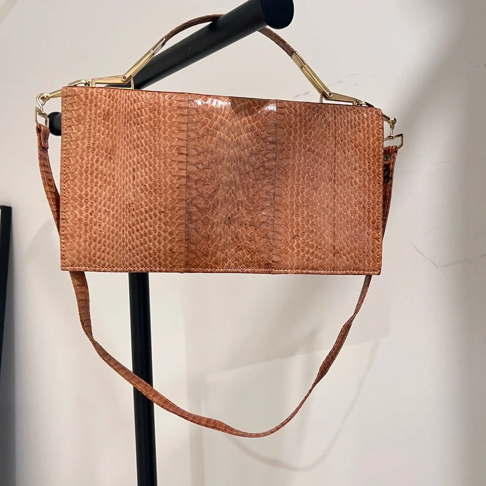 Vintage Pierre Cardin Croc leather shoulder handbag purse - Picture 4 of 10